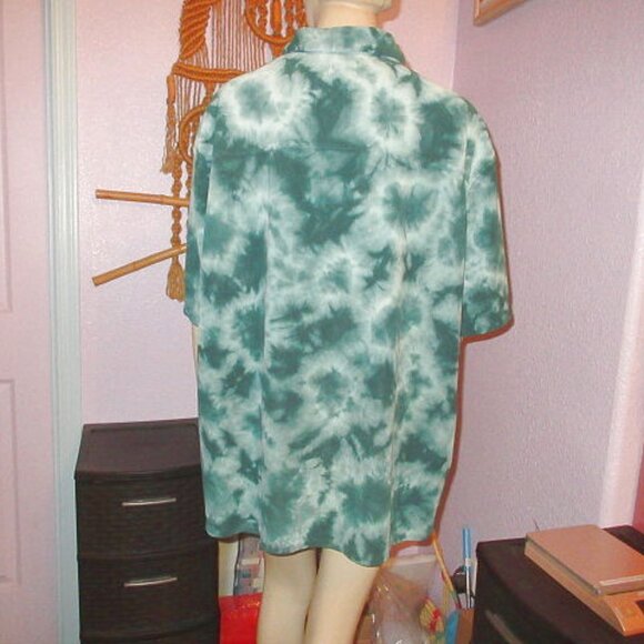 Smiley Face H&M Terry Cloth Shirt Size XXL Button Up Space Dye Hippie Grunge Y2K - Picture 8 of 11